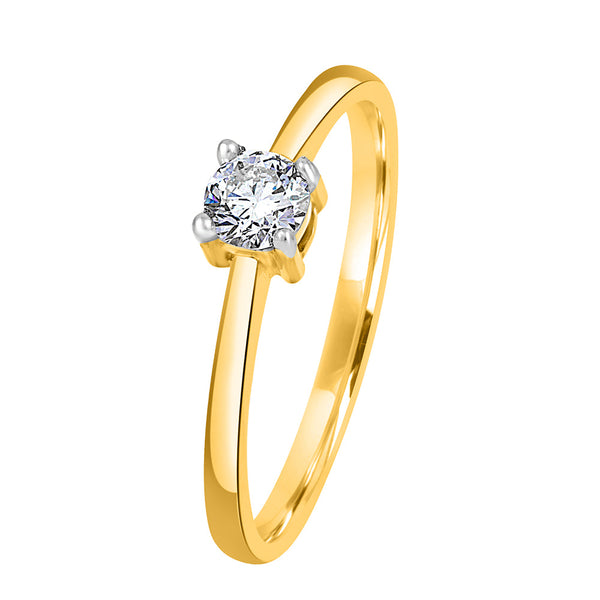 Solitaire Bliss A Sleek and Classic Slender Timeless Ring of Golden Elegance