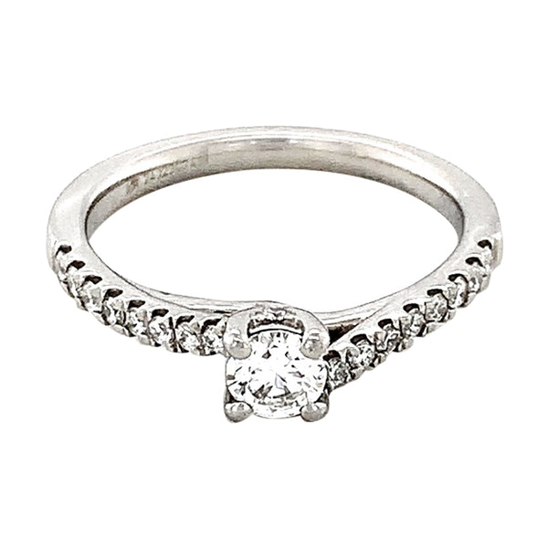 Floating Bliss A Dazzling Symphony of Solitaires and Side Diamonds For Her