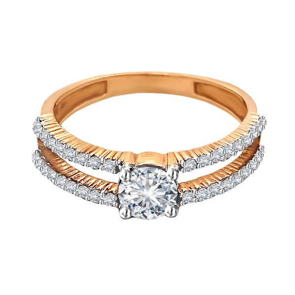 Split Luna Radiance Graceful Cathedral Ring  A Celestial Glow of Timeless Elegance