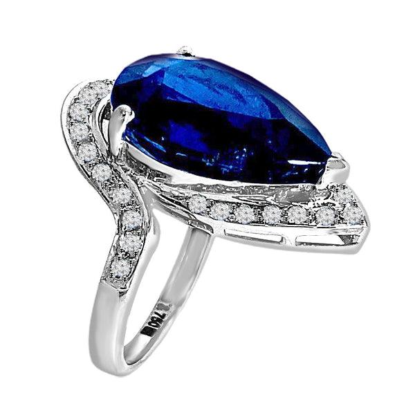 Twilight Cascade Oceanic Spark Ring-A Commanding Symbol of Ageless Charm