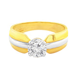 Eternal Crown Band – Solar Grace Solitaire Ring for Him