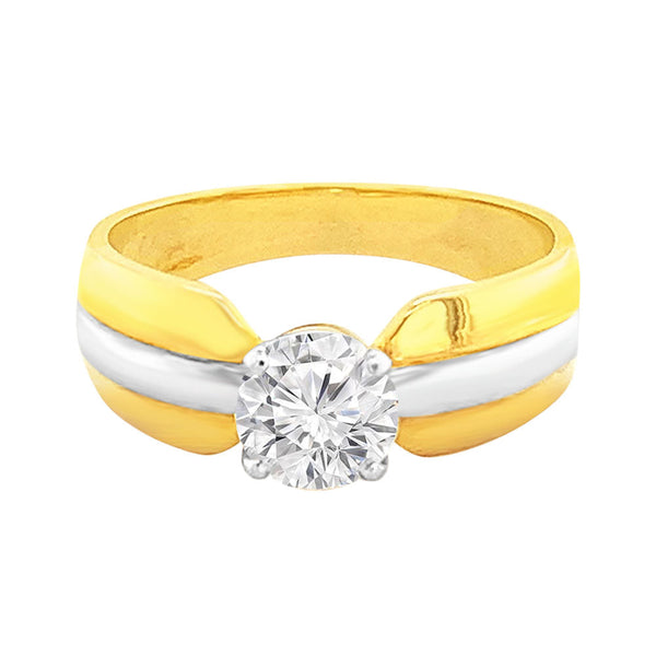 Eternal Crown Band – Solar Grace Solitaire Ring for Him