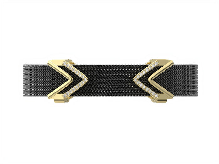 Valor Chevron V-Link Male Bracelet – A Bold Symbol of Strength