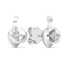 Luminous Swirl Studs Earrings Gentle Curves Meet Radiant Diamond Brilliance.