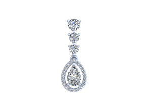 Aurora Teardrop Elegance Radiant Diamonds Earring in a Timeless Design.