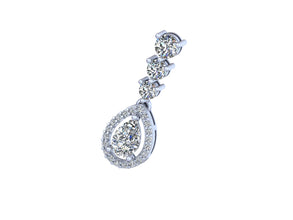 Aurora Teardrop Elegance Radiant Diamonds Earring in a Timeless Design.