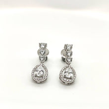 Aurora Teardrop Elegance Radiant Diamonds Earring in a Timeless Design.