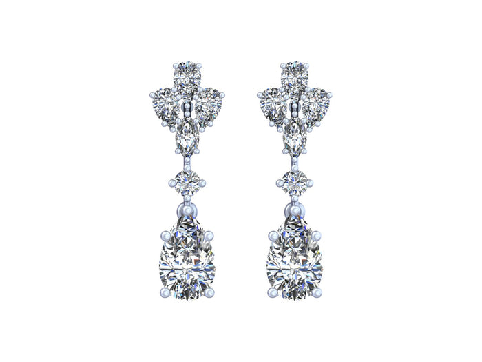 Regal Pear Brilliance Heavenly Diamond Flow A Radiant Blend of Luxury.