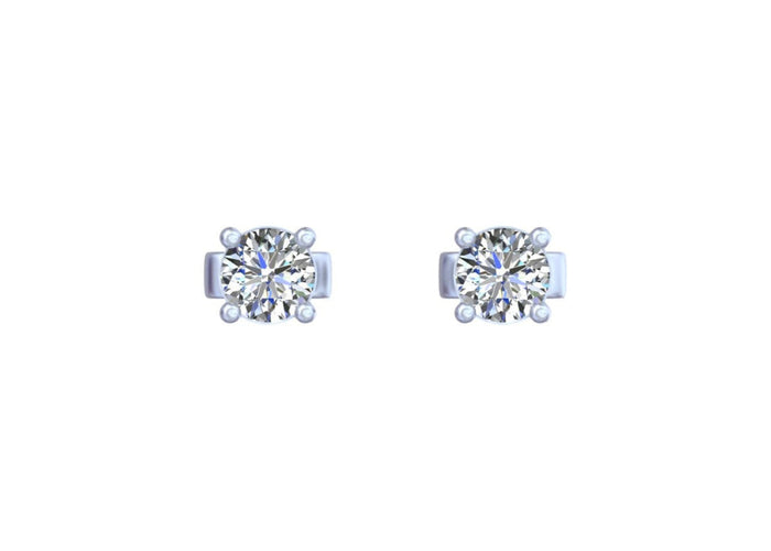Lustrous Solitaire Studs Timeless Simplicity Meets Radiant Diamond Elegance.
