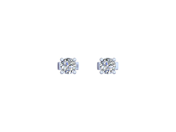 Lustrous Solitaire Studs Timeless Simplicity Meets Radiant Diamond Elegance.