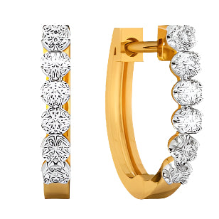 Celestial Halo Loops Diamond Earring Enchanting Elegance.