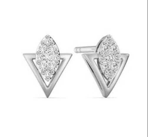 Gleaming V-Shape Charms Earrings Striking simplicity And Radiant Elegance.