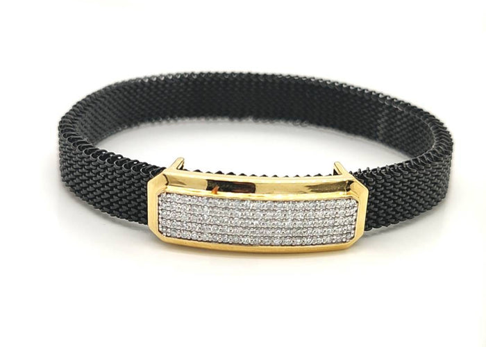Gilded Brilliance Mesh Bracelet Timeless Sophistication for the Modern Gentleman