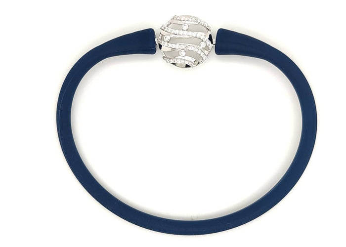 Twilight Glimmer Diamond Unisex Bracelet Swirl Sparkling Dusk Meets Flowing Grace.