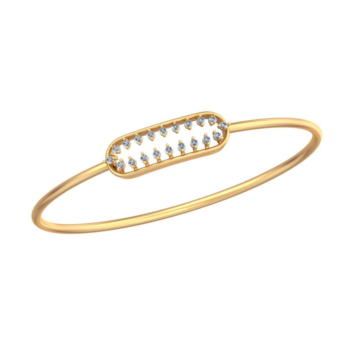 Lustre Beam Golden Horizon Bracelet – A Gleaming Tribute to Grace and Sophistication