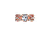 Diamond Engagement Crimson Sparkle Infinity Ring A Fusion of Radiance and Grace