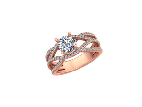 Diamond Engagement Crimson Sparkle Infinity Ring A Fusion of Radiance and Grace