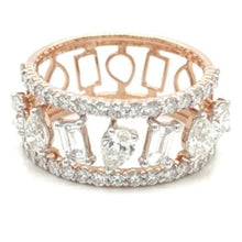 Diamond 14KT Rose Gold Cassiopeia Engagement Ring – A Stellar Symbol of Love