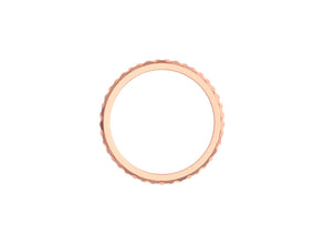 Lustrous Edge Harmony: A Radiant Rose Gold Band Ring of Timeless Sophistication