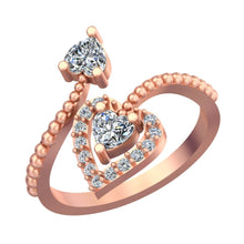 Duo Heart Love Ring: A Fusion of Ethnic Charm and Modern Elegance