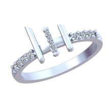 Parallel Line Aurora Band Ring– A Sleek Fusion of Simplicity and Sparkle