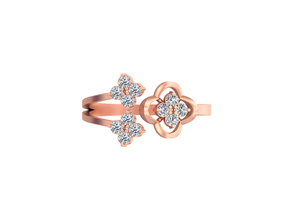 Blooming Bliss: A Celebration of Floral Elegance with Side Diamond