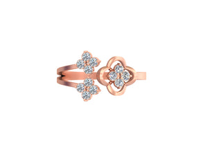 Blooming Bliss: A Celebration of Floral Elegance with Side Diamond