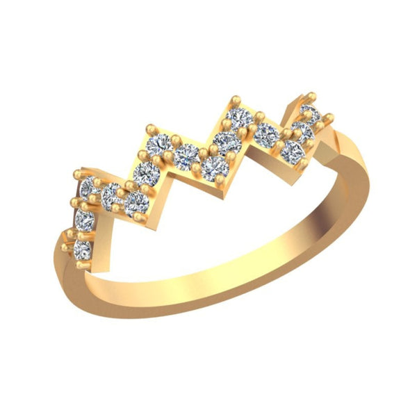 Heartbeat Stacking Zigzag Ring – A Contemporary Symphony of Style