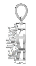 Blossom Radiance Pendant 14KT White Gold with Pear and Round Diamonds.