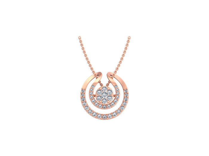 Rose Glow Diamond Pendant Timeless Elegance in Radiant Rose Tones.
