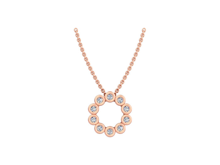 Infinity Glow Circle Pendant Timeless Ethereal Beauty.
