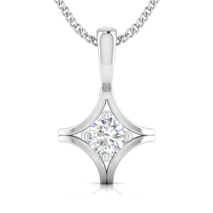 Stellar Spark Solitaire Pendant Radiant Touch of Elegance.