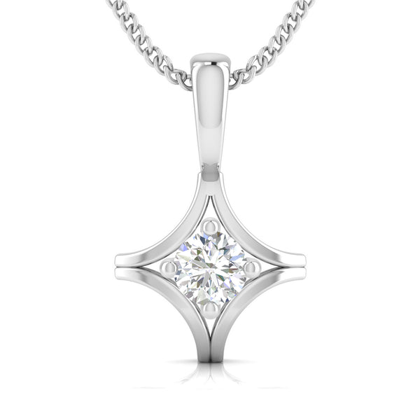 Stellar Spark Solitaire Pendant Radiant Touch of Timeless Elegance.