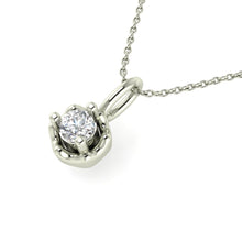 Timeless Hexa Spark Silver Diamond Pendant Graceful Design.