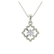 Rose Sharon Solitaire Silver Pendant A Symbol of Grace.