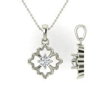 Rose Sharon Solitaire Silver Pendant A Symbol of Grace.