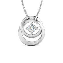 Pristine Orbit Solitaire Silver Pendant Modern Sophistication Design.