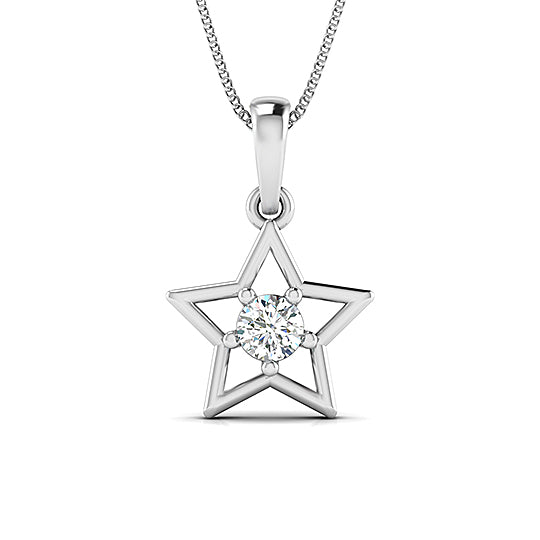 Twinkling Diamond Star Pendant Celestial Sparkling Design.