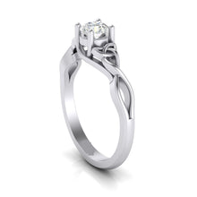 Beach-End Wave Solitaire Ring – A Touch of Serenity & Beauty