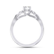 Beach-End Wave Solitaire Ring – A Touch of Serenity & Beauty