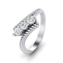 Winding Wave with Solitaire Timeless Elegance.