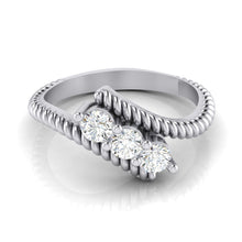 Winding Wave with Solitaire Timeless Elegance.