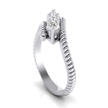 Winding Wave with Solitaire Timeless Elegance.