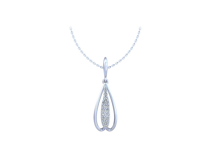 Linear Brilliance Silver Pendant A Fusion of Sleek Design.