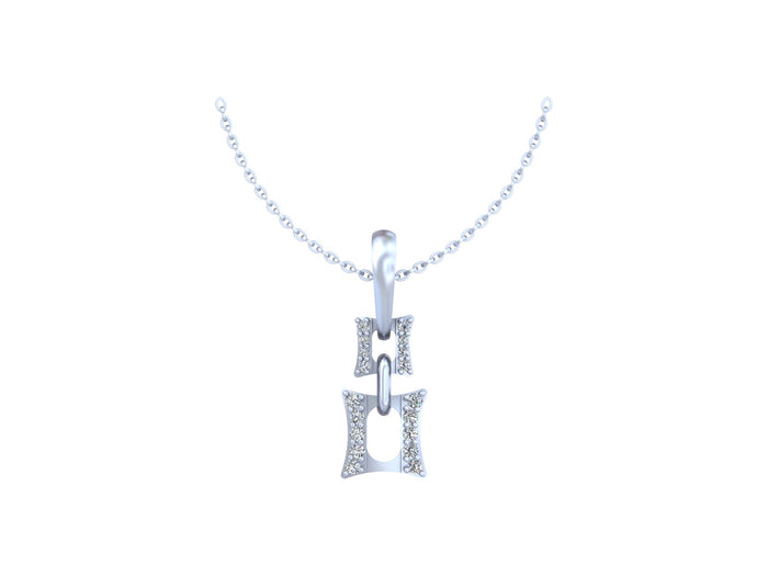 Linked Brilliance Silver Pendant A Seamless Blend of Subtle Elegance.