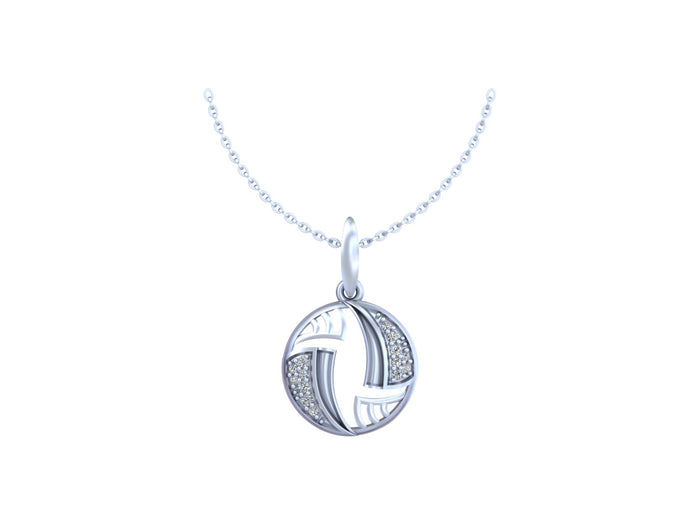 Radiant Symmetry Silver Charm Pendant A Perfect Harmony of Balance.