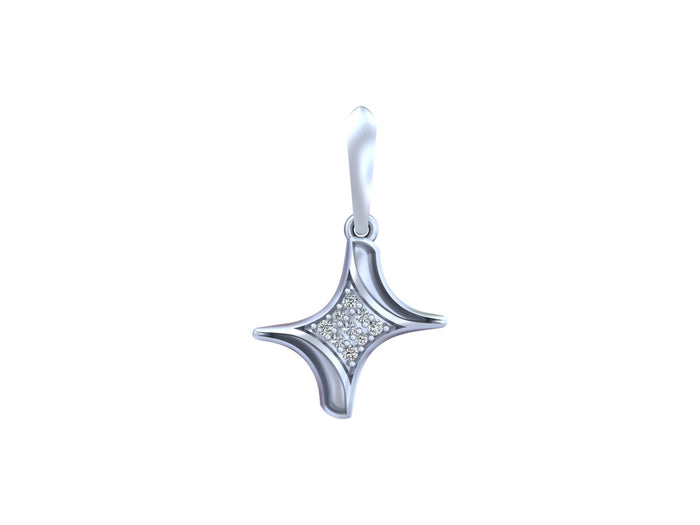 Glittering Night Star Silver Pendant Inspired by Dazzling Night Sky.