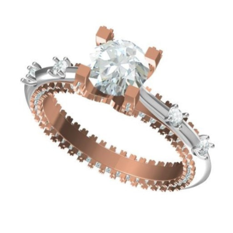 Diamond Engagement Twinkling Tiara Solitaire Ring Radiance Fit for Royalty