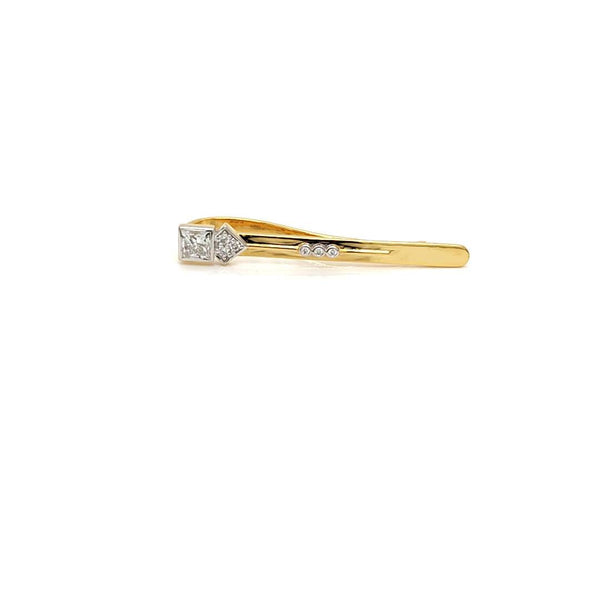 Diamond Crest Tie Pin A bold Statement of Refined Luxury and Strength.