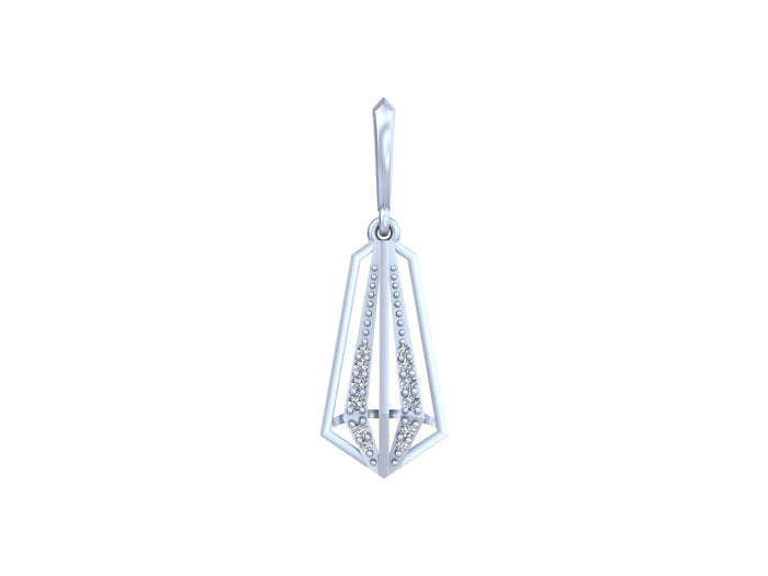 Illuminated Peak Silver Charm Pendant A Shining Symbol of Brilliance.